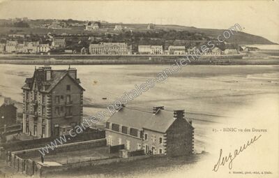 Carte postale ancienne Binic vu des Douves — Binic (Côtes-d'Armor)