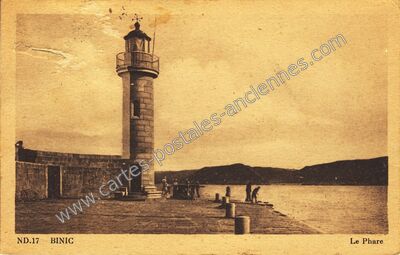 Carte postale ancienne Le Phare — Binic (Côtes-d'Armor)