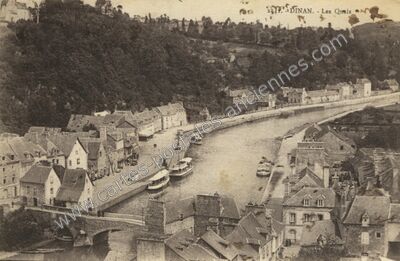Carte postale ancienne Les Quais — Dinan (Côtes-d'Armor)