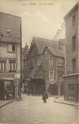 Carte postale ancienne Rue de l'Apport — Dinan (Côtes-d'Armor)