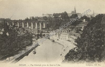 Carte postale ancienne Vue Générale prise du Saut-à-l'Ane — Dinan (Côtes-d'Armor)