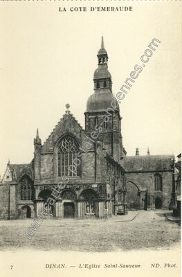 Carte postale ancienne L'Eglise Saint-Sauveur — Dinan (Côtes-d'Armor)