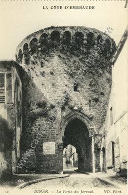 Carte postale ancienne La Porte du Jerzual — Dinan (Côtes-d'Armor)