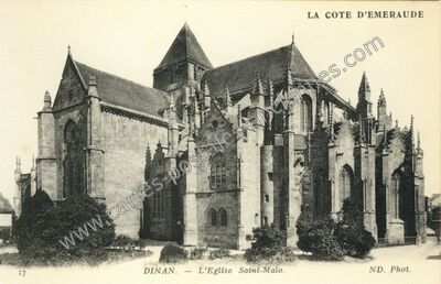 Carte postale ancienne L'Eglise Saint-Malo — Dinan (Côtes-d'Armor)