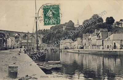 Carte postale ancienne Le Port — Dinan (Côtes-d'Armor)