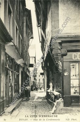 Carte postale ancienne La Côte d'Émeraude, Rue de la Cordonnerie — Dinan (Côtes-d'Armor)