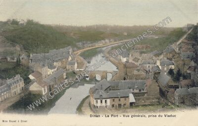 Carte postale ancienne Le Port - Vue générale, prise du Viaduc — Dinan (Côtes-d'Armor)