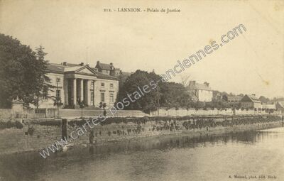 Carte postale ancienne Palais de Justice — Lannion (Côtes-d'Armor)