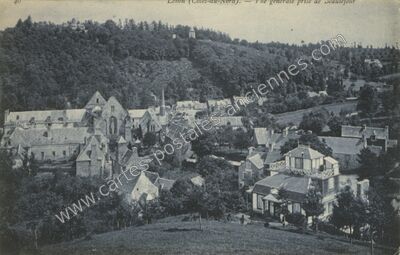 Carte postale ancienne Vue générale prise de Beausejour — Léhon (Côtes-d'Armor)