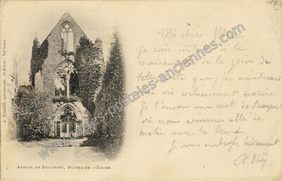 Carte postale ancienne Abbaye de Beaufort — Paimpol (Côtes-d'Armor)