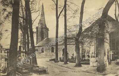 Carte postale ancienne L'Eglise — Paimpol (Côtes-d'Armor)