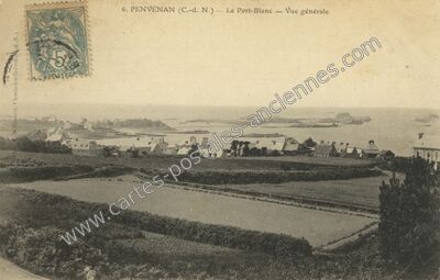 Carte postale ancienne Le Port-Blanc — Vue générale — Penvénan (Côtes-d'Armor)