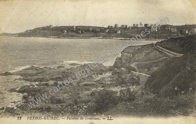 Carte postale ancienne Falaises de Trestraou — Perros-Guirec (Côtes-d'Armor)