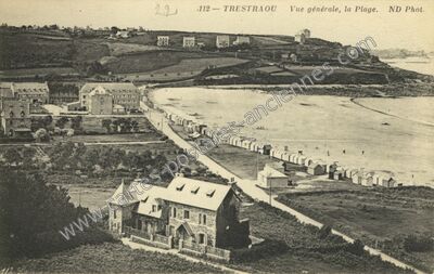 Carte postale ancienne Trestraou — Perros-Guirec (Côtes-d'Armor)