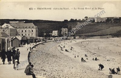 Carte postale ancienne Trestraou — Perros-Guirec (Côtes-d'Armor)