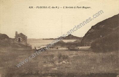 Carte postale ancienne L'Arrivée à Port-Moguer — Plouha (Côtes-d'Armor)