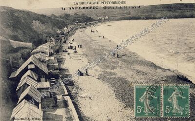 Carte postale ancienne Grève Saint-Laurent — Saint-Brieuc (Côtes-d'Armor)