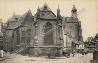 Carte postale ancienne Abside de la Cathédrale — Saint-Brieuc (Côtes-d'Armor)