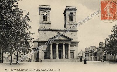 Carte postale ancienne L'Église Saint-Michel — Saint-Brieuc (Côtes-d'Armor)