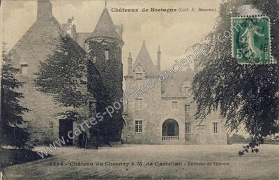 Carte postale ancienne Chateau du Chesnay — Saint-Donan (Côtes-d'Armor)