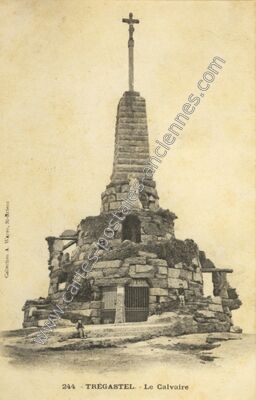 Carte postale ancienne Le Calvaire — Trégastel (Côtes-d'Armor)