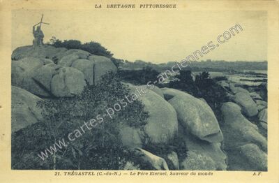 Carte postale ancienne Le Père Éternel, Sauveur du monde — Trégastel (Côtes-d'Armor)