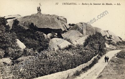Carte postale ancienne Rochers du Sauveur du Monde — Trégastel (Côtes-d'Armor)