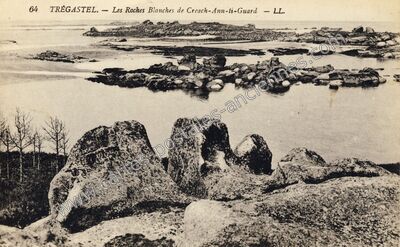 Carte postale ancienne Les Roches Blanches de Creach-Ann-ti-Guard — Trégastel (Côtes-d'Armor)