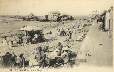 Carte postale ancienne La Plage — Trégastel (Côtes-d'Armor)
