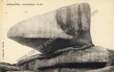 Carte postale ancienne Les Rochers - Le Dé — Trégastel (Côtes-d'Armor)