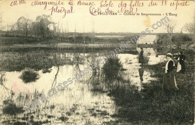 Carte postale ancienne Chateau de Kerguoanton — Trélévern (Côtes-d'Armor)