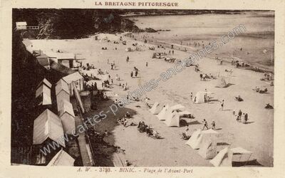 Carte postale ancienne Plage de l'Avant-Port — Binic (Côtes-d'Armor)