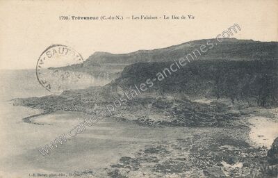 Carte postale ancienne Les Falaises - Le Bec de Vir — Tréveneuc (Côtes-d'Armor)