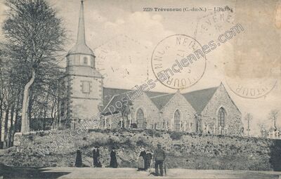 Carte postale ancienne L'Eglise — Tréveneuc (Côtes-d'Armor)