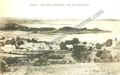 Carte postale ancienne Baie d'Erquy — Erquy (Côtes-d'Armor)