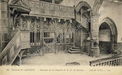 Carte postale ancienne N D'de Kerfons — Lannion (Côtes-d'Armor)