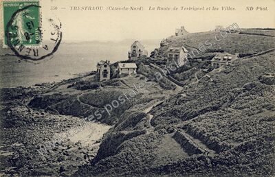 Carte postale ancienne Trestraou — Perros-Guirec (Côtes-d'Armor)