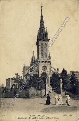 Carte postale ancienne Basilique de Notre-Dame d'Espérance — Saint-Brieuc (Côtes-d'Armor)