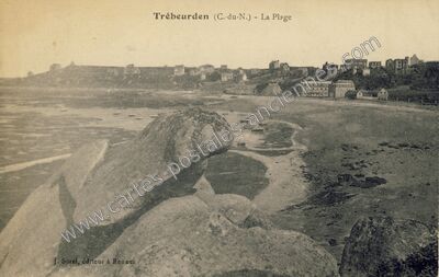 Carte postale ancienne La Plage — Trébeurden (Côtes-d'Armor)