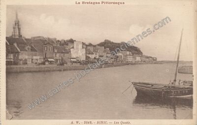 Carte postale ancienne Les Quais — Binic (Côtes-d'Armor)