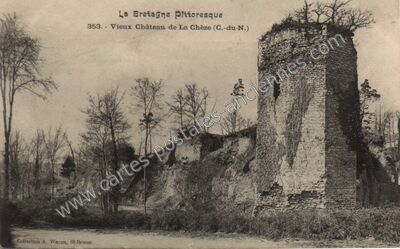 Carte postale ancienne Vieux Château — La Chèze (Côtes-d'Armor)