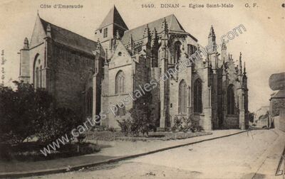 Carte postale ancienne Eglise Saint-Malo — Dinan (Côtes-d'Armor)