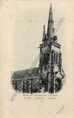 Carte postale ancienne L'Église — Grâces (Côtes-d'Armor)