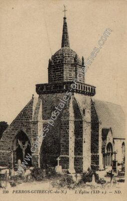 Carte postale ancienne L'Église (XIIe s.) — Perros-Guirec (Côtes-d'Armor)