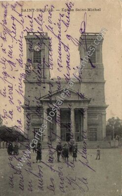 Carte postale ancienne Église Saint-Michel — Saint-Brieuc (Côtes-d'Armor)