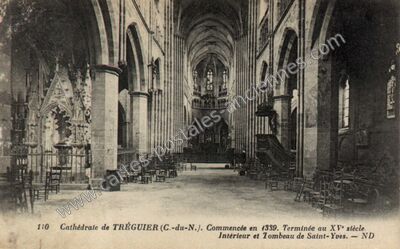 Carte postale ancienne Cathedrale de Treguier — Tréguier (Côtes-d'Armor)
