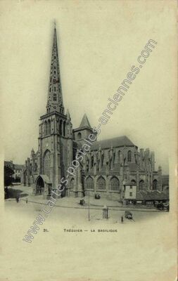 Carte postale ancienne La Basilique — Tréguier (Côtes-d'Armor)