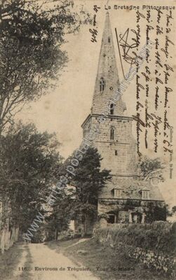 Carte postale ancienne Tour St Michel — Tréguier (Côtes-d'Armor)