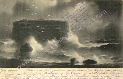 Carte postale ancienne Cotes Bretonnes — Non Localisée (Côtes-d'Armor)