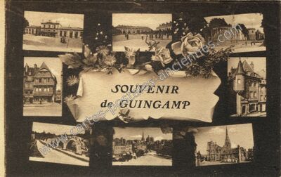 Carte postale ancienne Souvenir — Guingamp (Côtes-d'Armor)